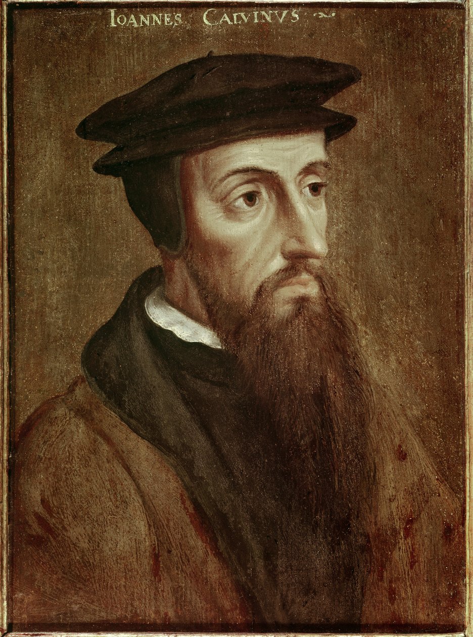 Portret van Jean Calvin door Unknown artist