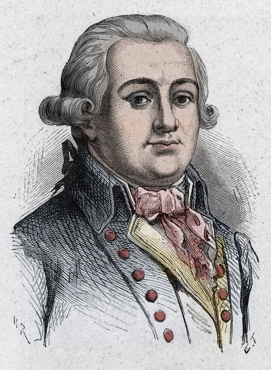 Portret van Jean Francois Delacroix, Franse politicus (1754-1794). Gravure uit 1889 door Unknown artist