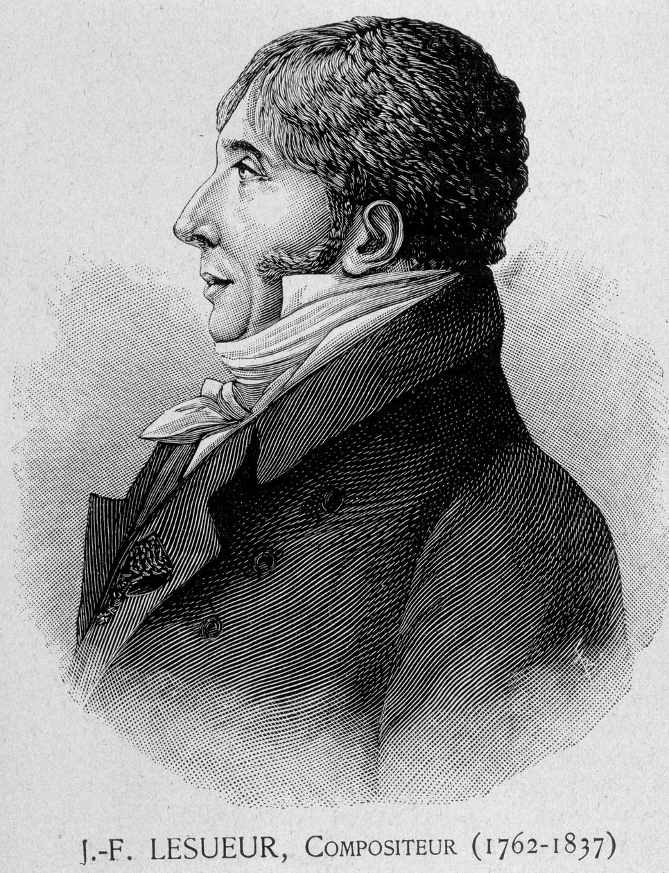 Portret van Jean Francois Lesueur (1762 - 1837), Franse componist door Unknown artist