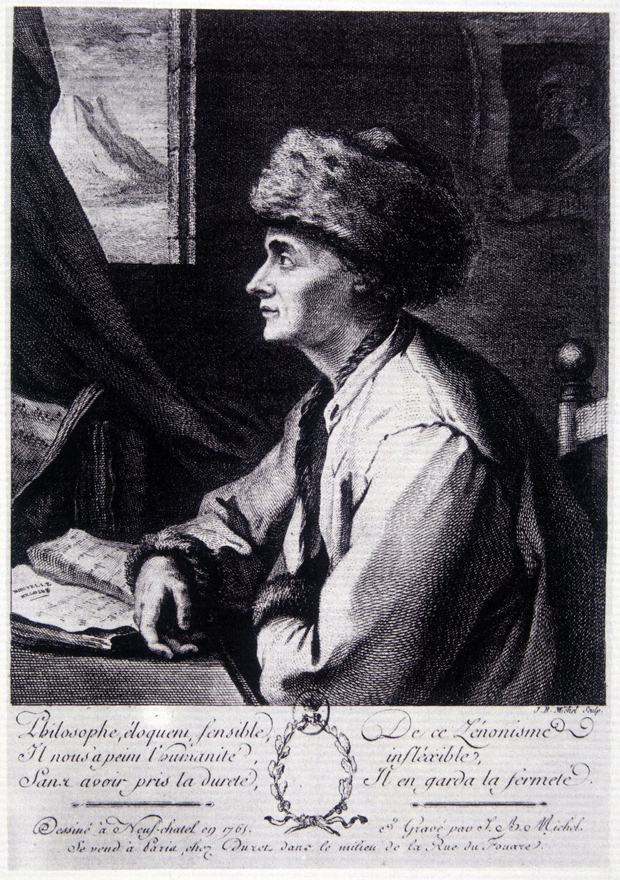 Portret van Jean Jacques Rousseau door Unknown artist