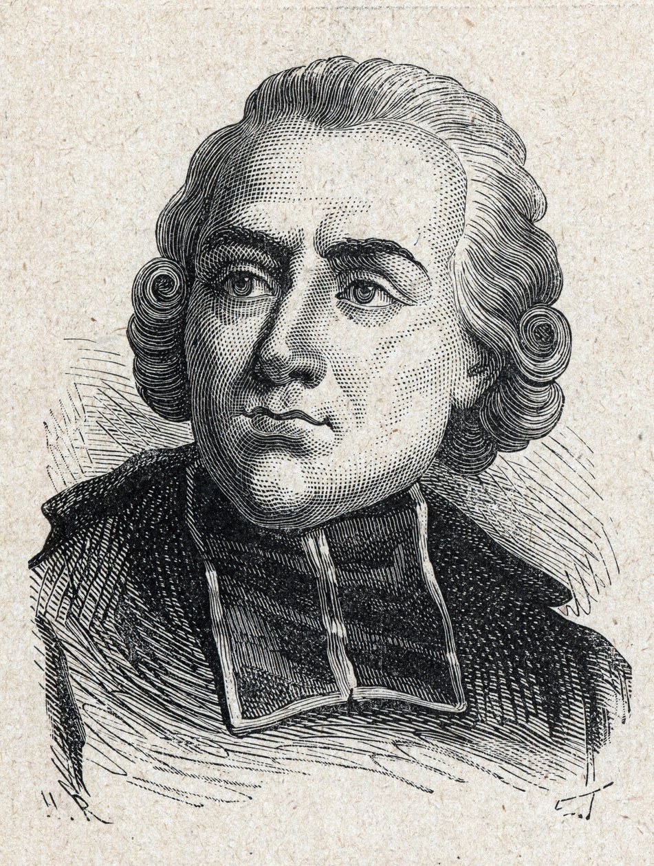 Portret van Jean Sibrake (of Siffrein) abt Maury (1746-1817), Franse kardinaal en aartsbisschop van Parijs, lid van de Académie française - Gravure uit 1889 door Unknown artist