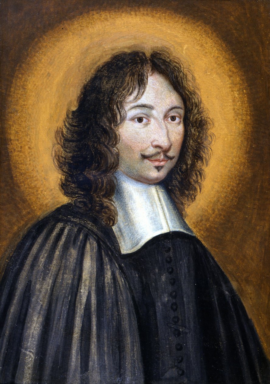 Portret van Jean de Rotrou (1609 - 1650). Anonieme pastel uit de 17e eeuw. Privécollectie door Unknown artist