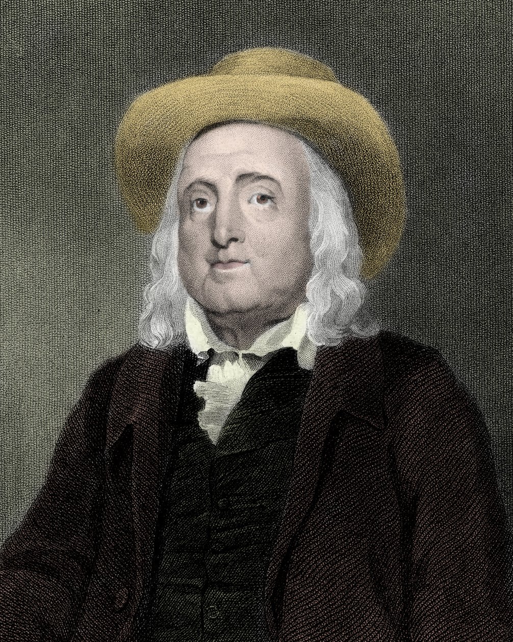 Portret van Jeremy Bentham (1748-1832), Britse filosoof moralist en wetgever door Unknown artist