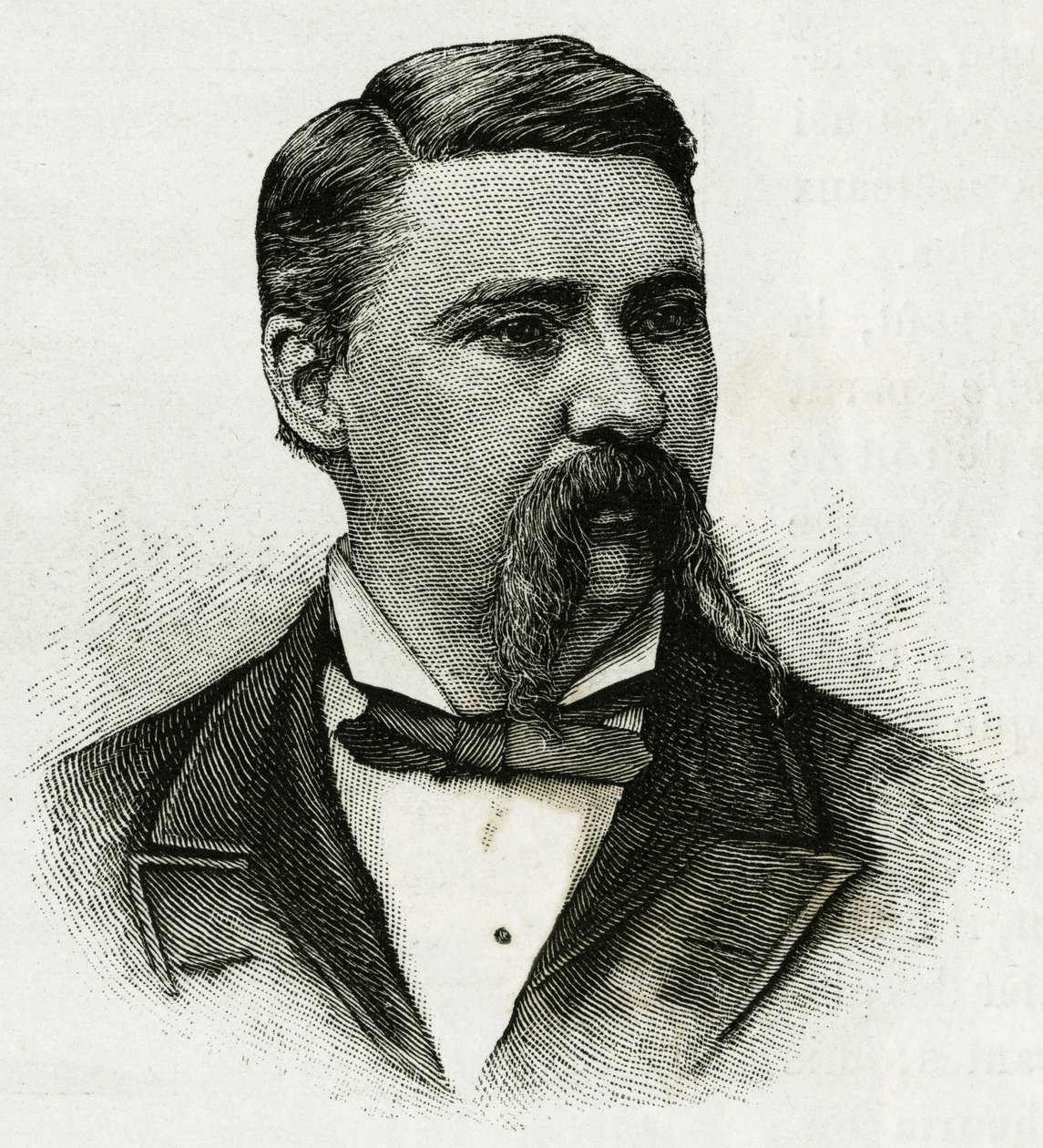 Portret van Jerome J. Collins, meteoroloog van de La Jeannette bemanning, voor de missie naar het noorden. Gravure ter illustratie van 
