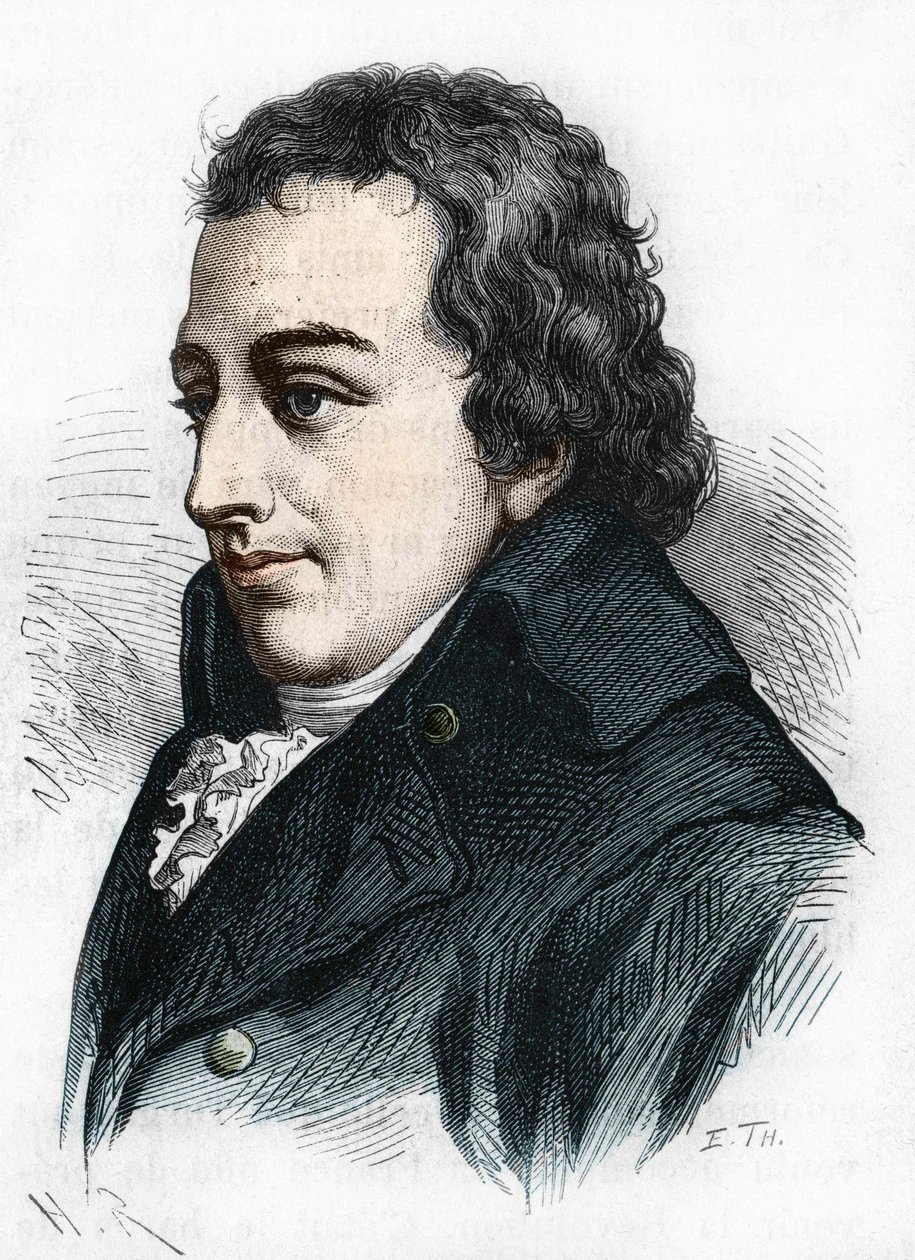 Portret van Johann Gottlieb Fichte. Duitse filosoof (1762 tot 1814). door Unknown artist