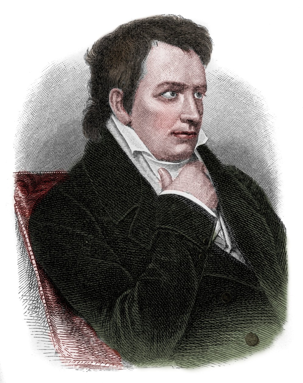 Portret van Johann Ludwig Tieck (1773-1853), Duitse dichter, vertaler, uitgever, romanschrijver en criticus van de Romantische beweging door Unknown artist