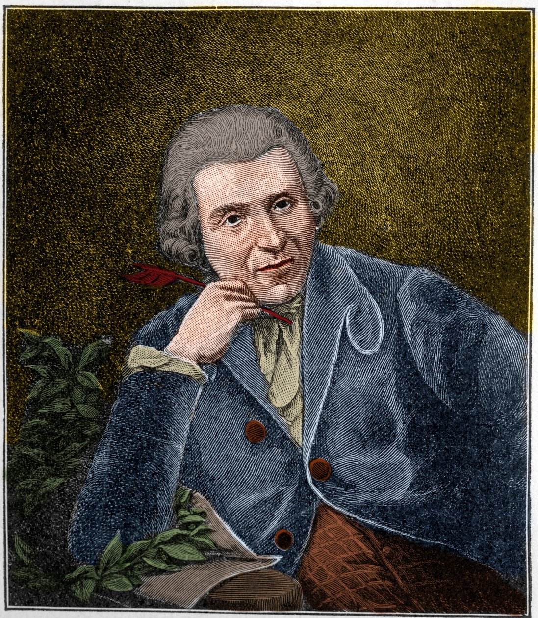 Portret van Johann Wilhelm Ludwig Gleim (1719-1803) Duitse dichter. door Unknown artist
