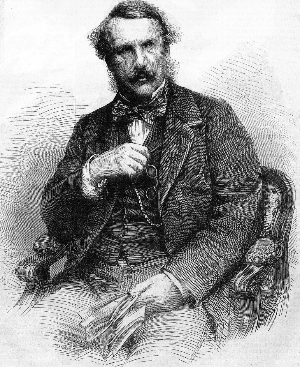 Portret van John Laird Mair Lawrence. Britse bestuurder (1811 tot 1879). Gouverneur van Brits-Indië; gravure 1864 door Unknown artist