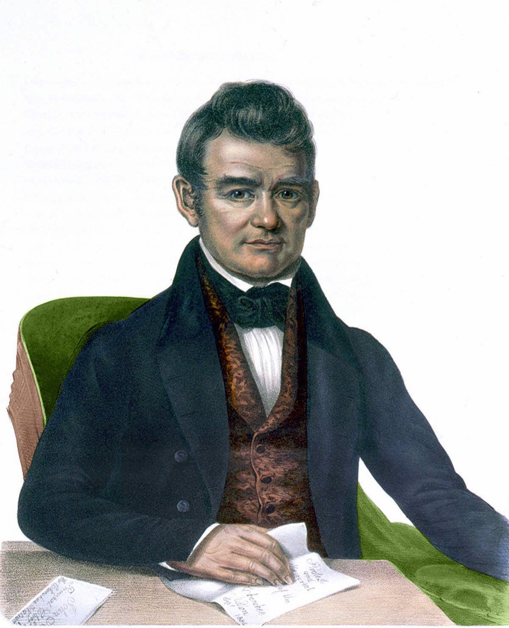 Portret van John Ross, gravure 1843 door Unknown artist