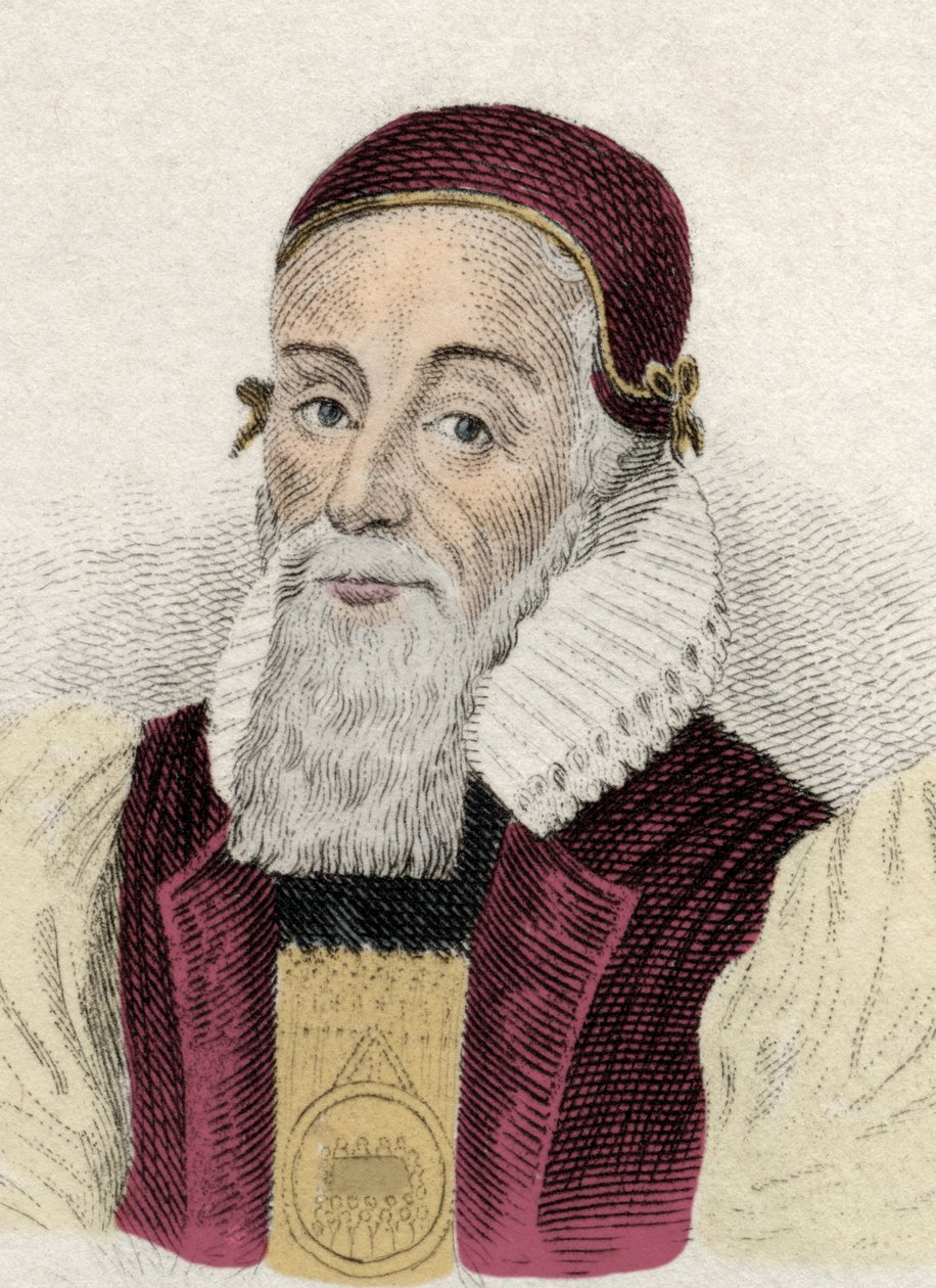 Portret van Joseph Hall (1574-1656) Engelse Bisschop door Unknown artist