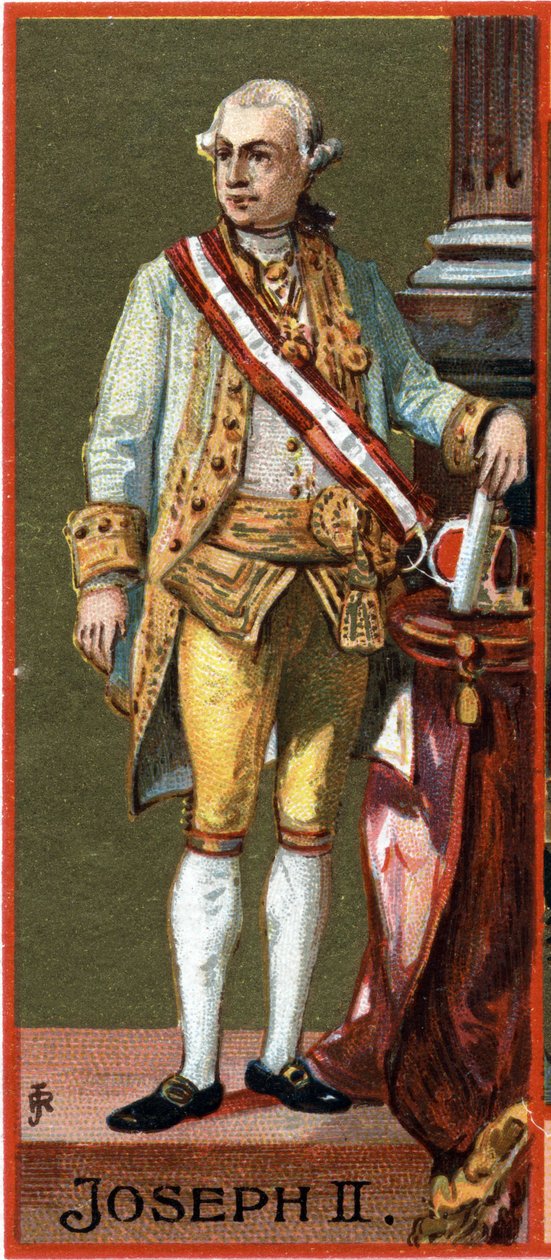Portret van Jozef II (1741-1790), aartshertog van Oostenrijk, keizer (gekozen, niet gekroond) van het Heilige Roomse Rijk (1765-1790). door Unknown artist