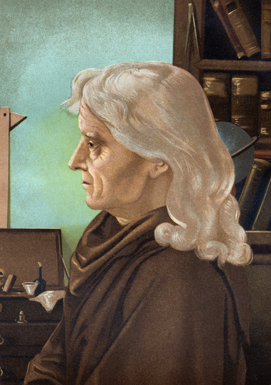 Portret van Joseph Jérôme Lefrançois de Lalande, Franse astronoom (1732-1807). Uit 