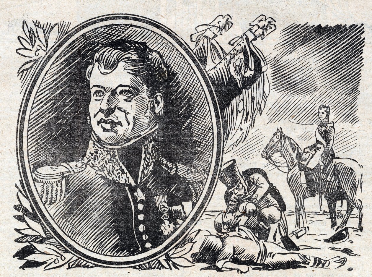 Portret van Joseph Leopold Sigisbert Hugo, Franse generaal, vader van Victor Hugo. Uit 1928. door Unknown Artist