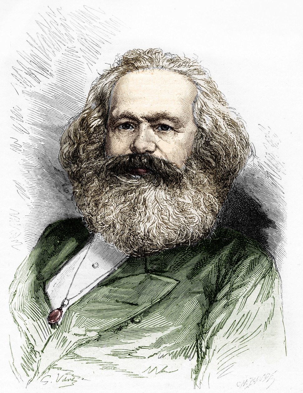 Portret van Karl Marx door Unknown artist