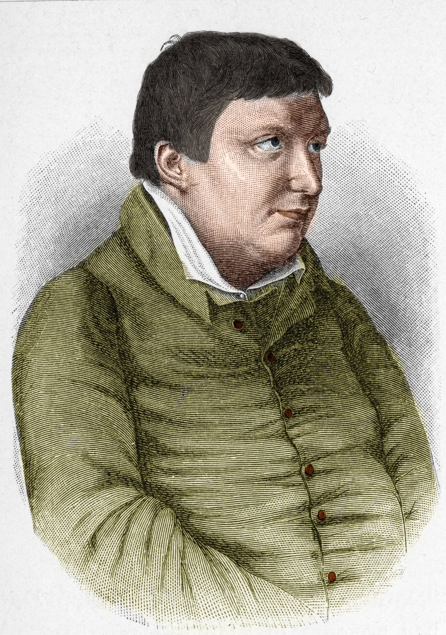 Portret van Karl Wilhelm Friedrich von Schlegel (1772-1829) Duitse filosoof, criticus en schrijver van de Romantische Beweging door Unknown artist