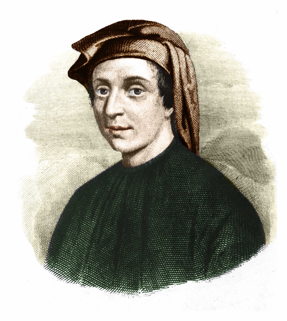Portret van Leonardo Fibonacci (1170-1245). Italiaanse wiskundige door Unknown artist