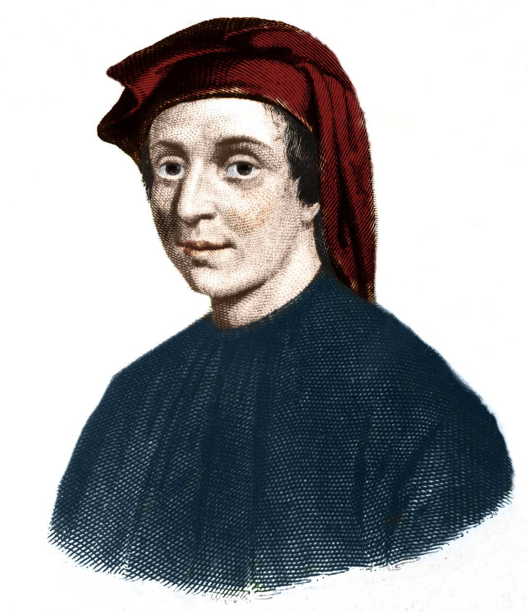 Portret van Leonardo Fibonacci (1170-1245). (Leonard van Pisa). Italiaanse wiskundige. door Unknown artist