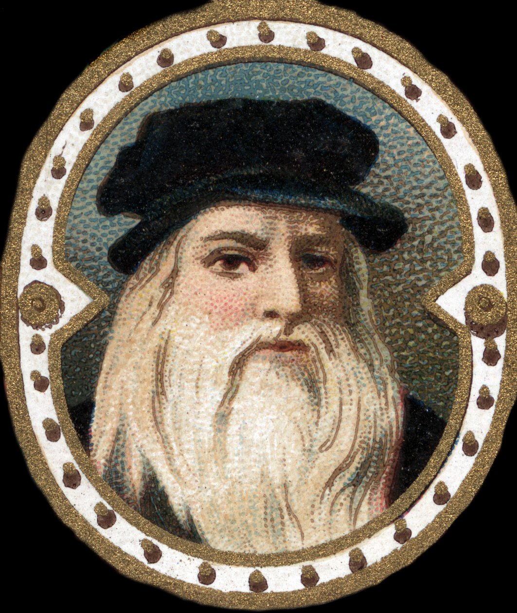 Portret van Leonardo da Vinci (1452 - 1519) door Unknown artist