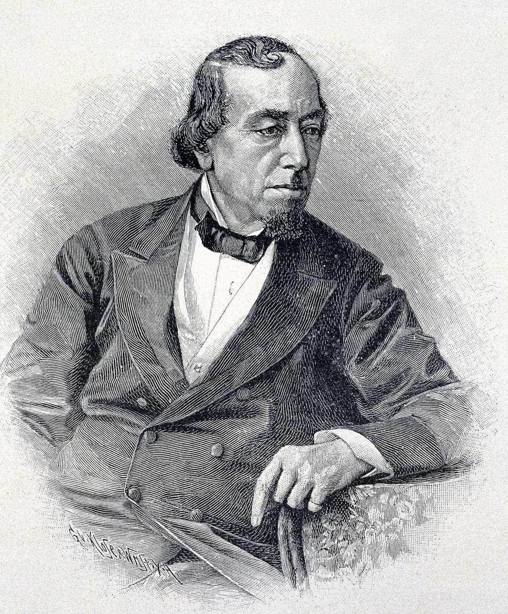 Portret van Lord Beaconsfield, Benjamin Disraeli door Unknown artist