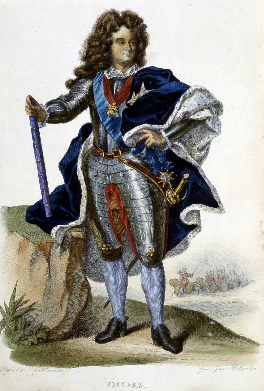 Portret van Louis Claude Hector Hertog van Villars, maarschalk van Frankrijk (1653-1734) - in 