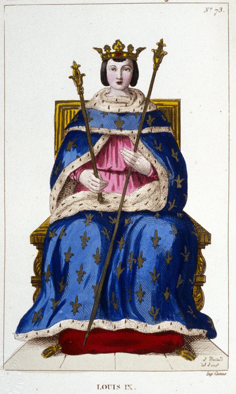 Portret van Lodewijk IX of Sint Lodewijk (1214 - 1270) door Unknown artist