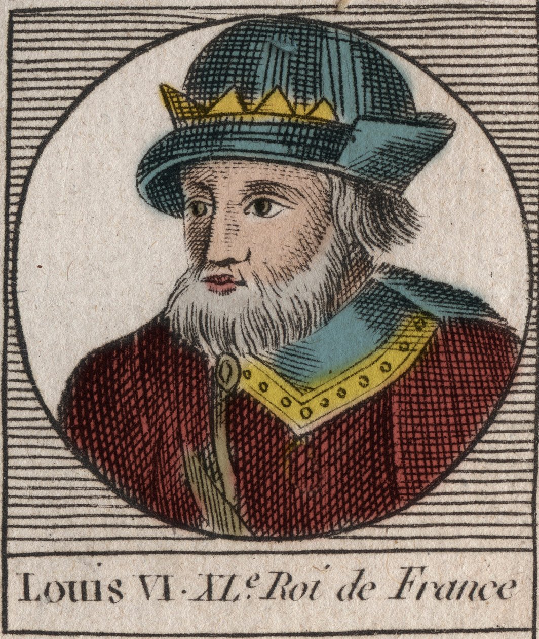 Portret van Lodewijk VI, genaamd De Dikke - gravure uit 