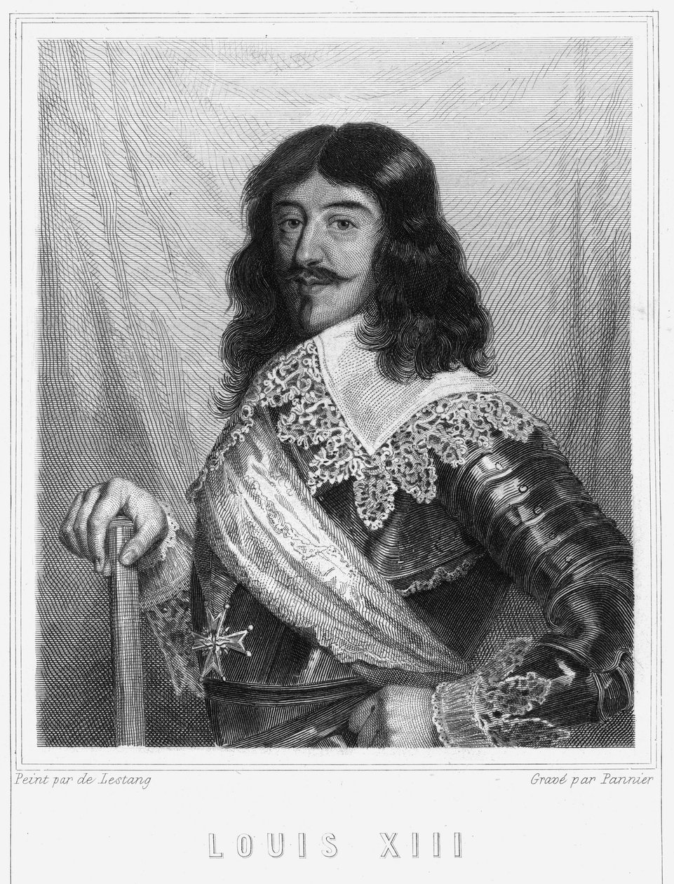 Portret van Lodewijk XIII (1601 - 1643), Koning van Frankrijk - in 