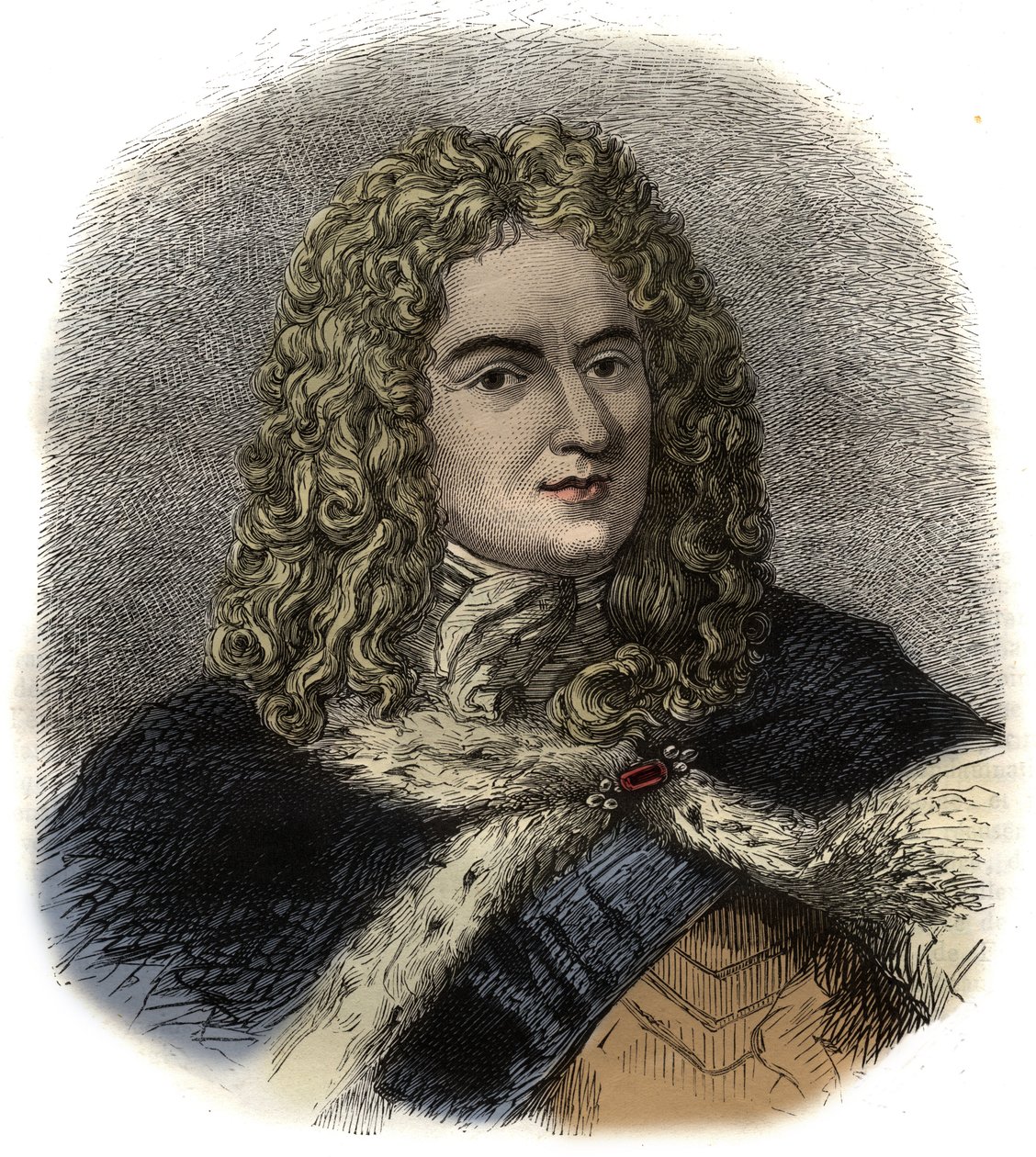 Portret van Louis de Rouvroy, hertog van Saint-Simon - Franse soldaat, diplomaat en bekende dagboekschrijver - Portret van Louis de Rouvroy, hertog van Saint-Simon (1675-1755) memorialist door Unknown artist