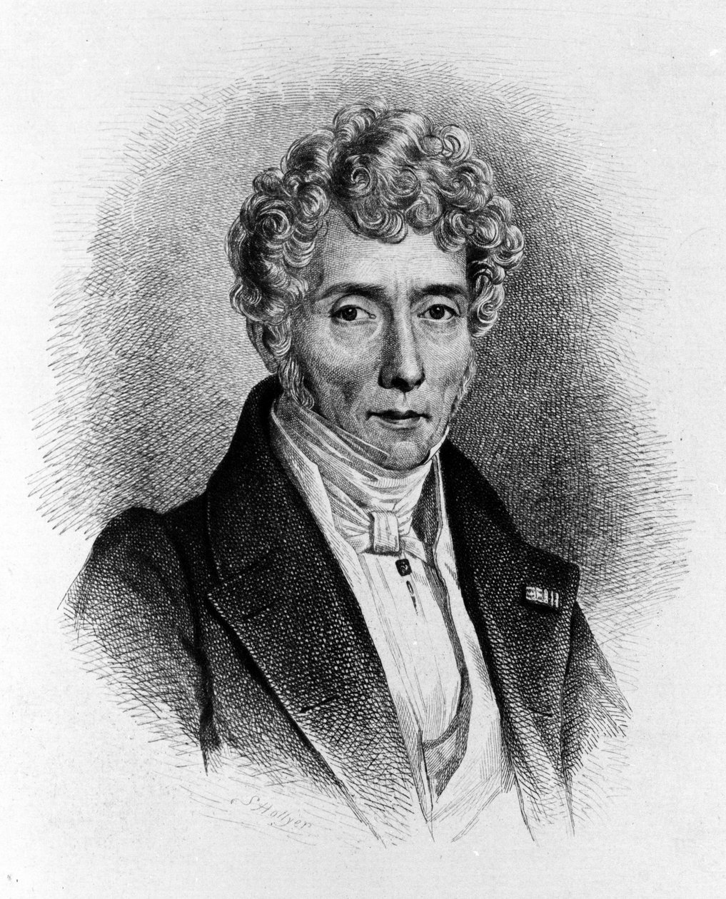 Portret van Luigi Cherubini (1760-1842), Italiaanse componist door Unknown artist