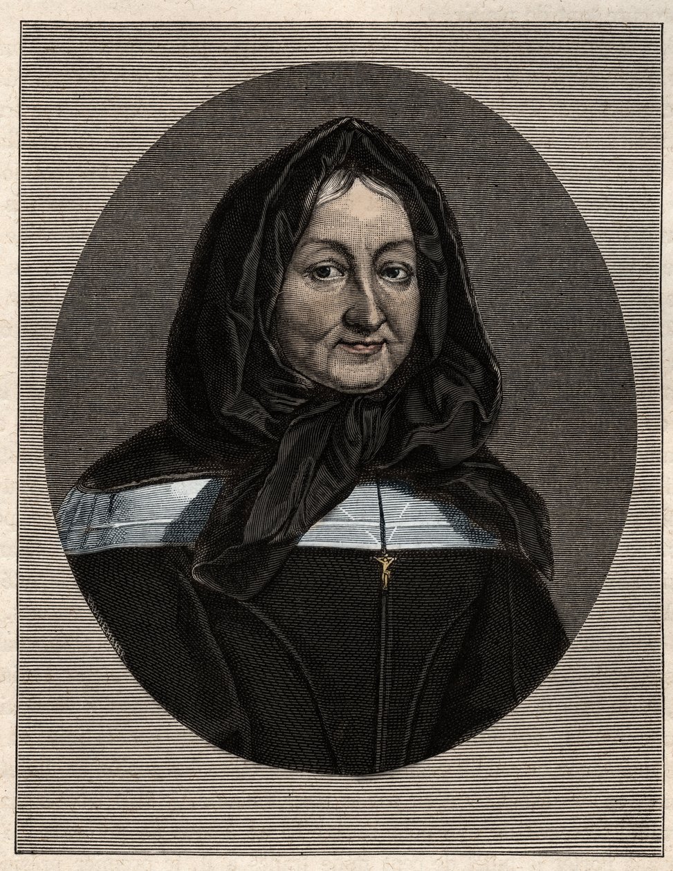 Portret van Madame Marie de Rubelles, Dame van Miramion (1629-96) oprichtster van de Dochters van de Heilige Familie door Unknown artist