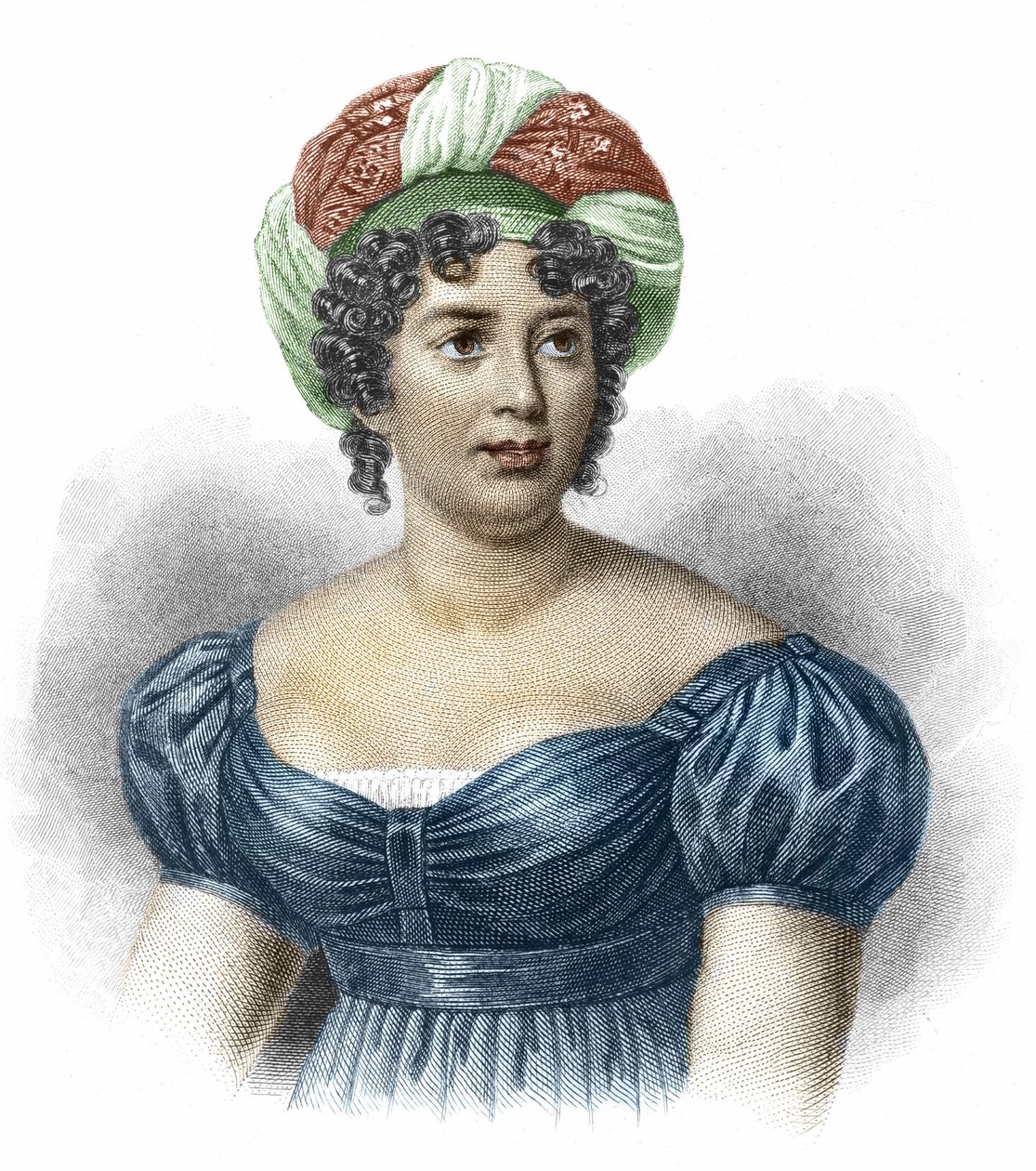 Portret van Madame de Staël (1766-1817), schrijfster. door Unknown artist