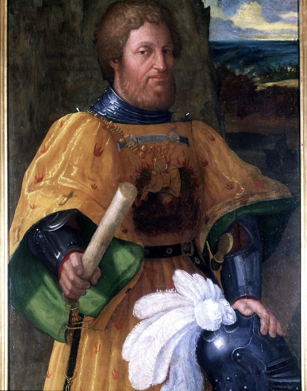 Portret van Marcoantonio Colonna, generaal die deelnam aan de Slag bij Lepanto in 1571. Schilderij uit de tijd. Accademia Naval van Livorno door Unknown artist
