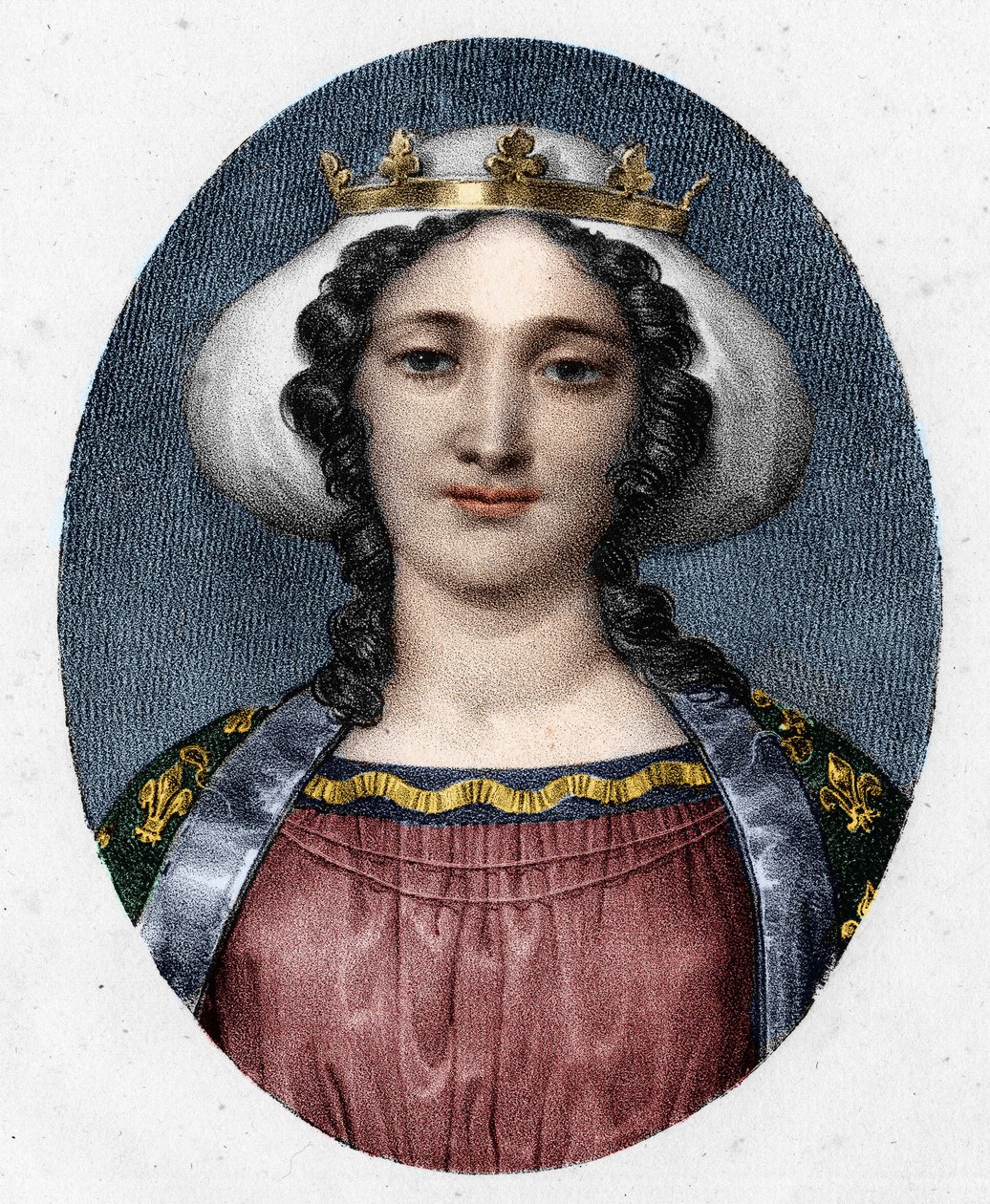 Portret van Margaretha van Provence (1221 - 1295), koningin van Frankrijk. door Unknown artist