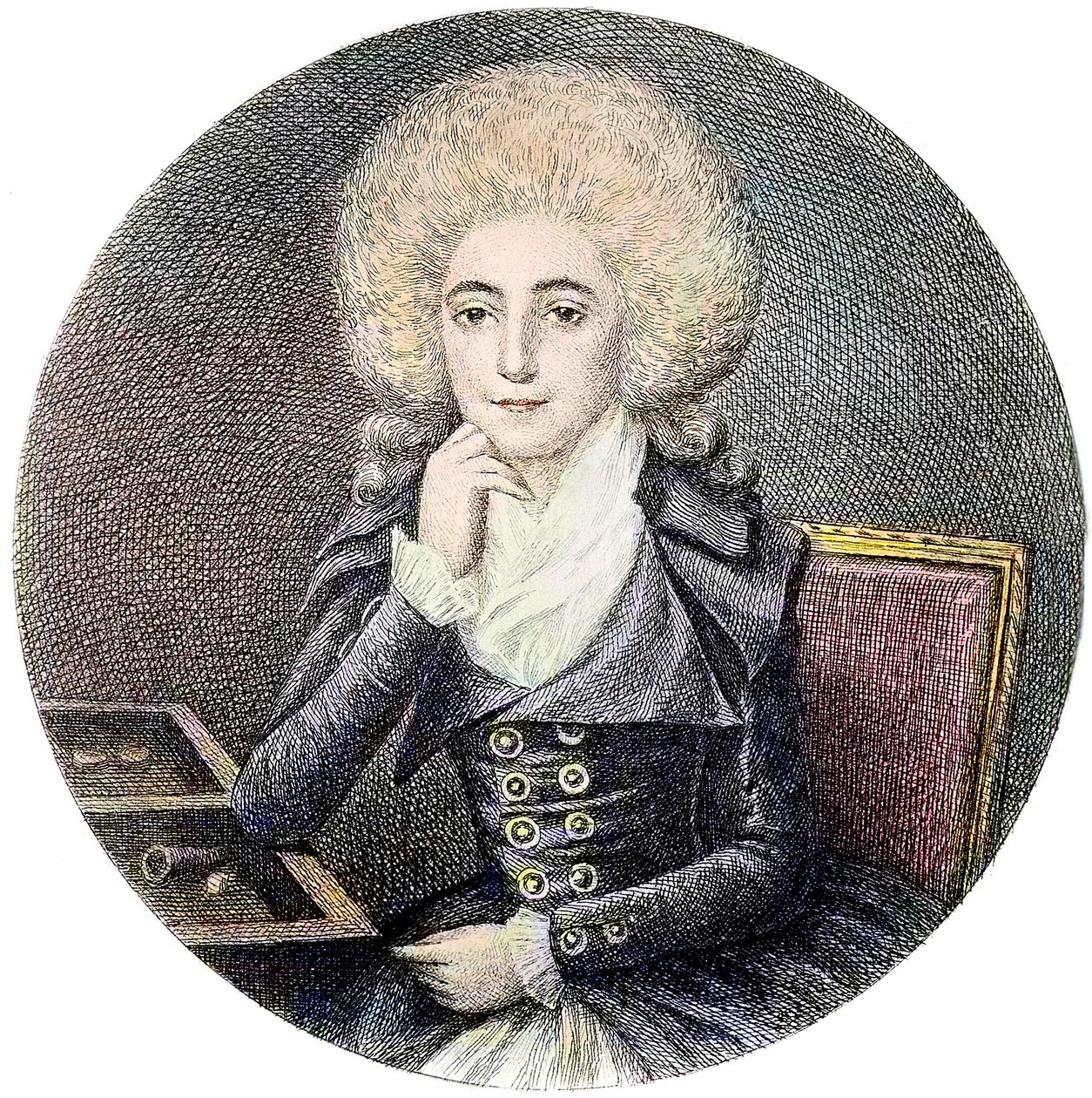 Portret van Marie Adrienne Francoise de Noailles, Markiezin de La Fayette door Unknown artist