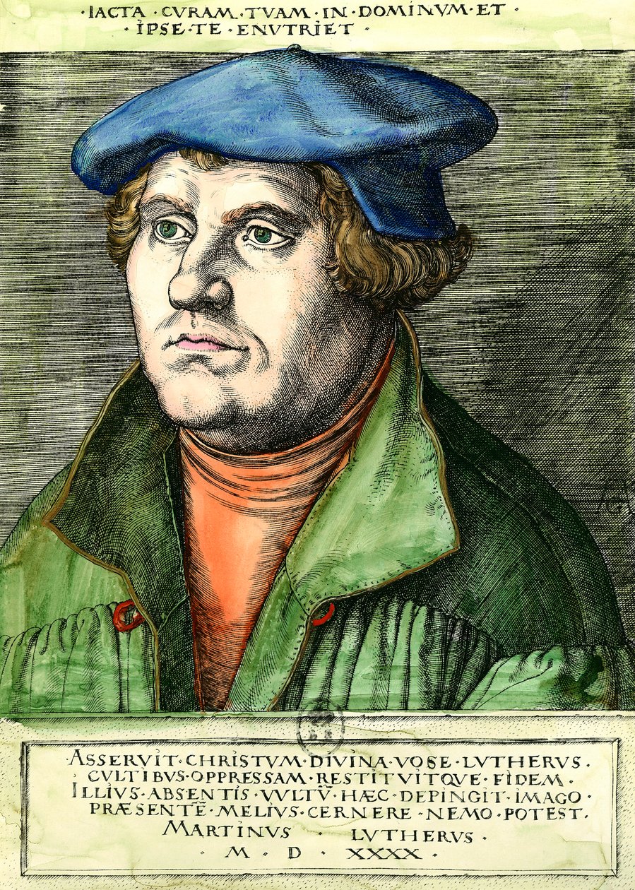 Portret van Maarten Luther, Duitse religieuze hervormer door Unknown artist