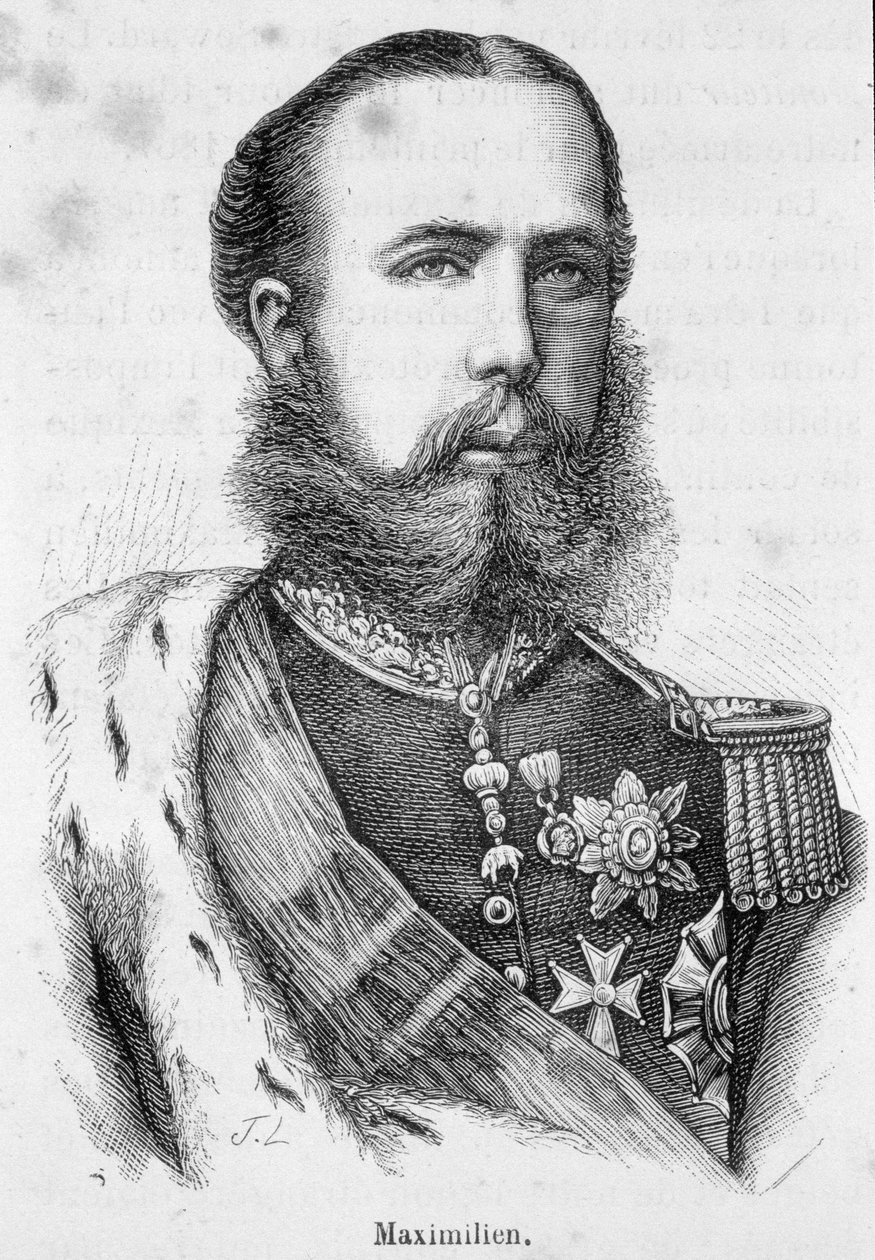 Portret van Maximiliaan I van Mexico of Ferdinand Maximiliaan Jozef, Keizerlijke Prins en Aartshertog van Oostenrijk, Koninklijke Prins van Hongarije en Bohemen (1832- 1867) door Unknown artist
