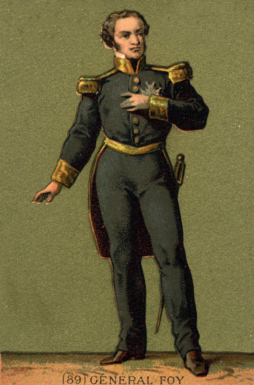 Portret van Maximilien Sébastien Foy. Franse generaal en politicus (1775 tot 1825) door Unknown artist