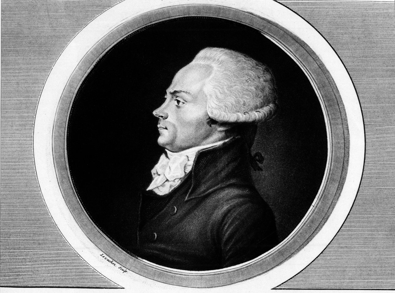 Portret van Maximilian Robespierre (1758-1794), lid van de Staten-Generaal en afgevaardigde van Parijs bij de Nationale Conventie. In 