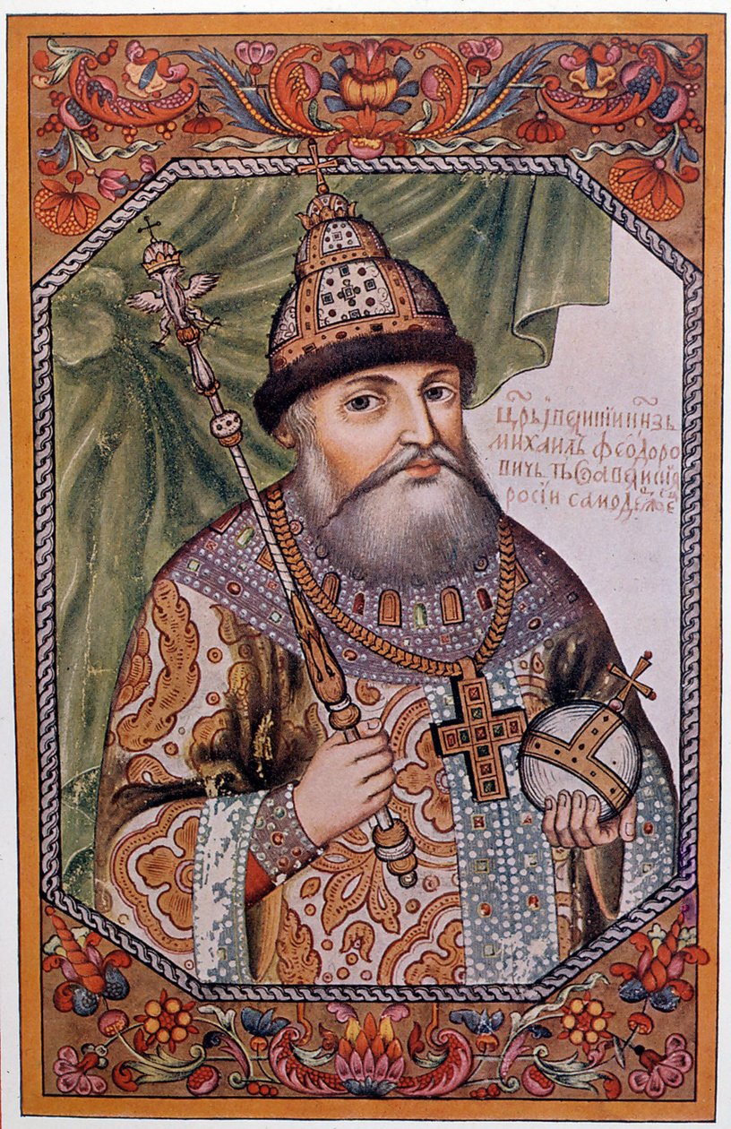 Portret van Mikhael (Michael III) I Romanov (1591-1645), tsaar van Rusland door Unknown artist