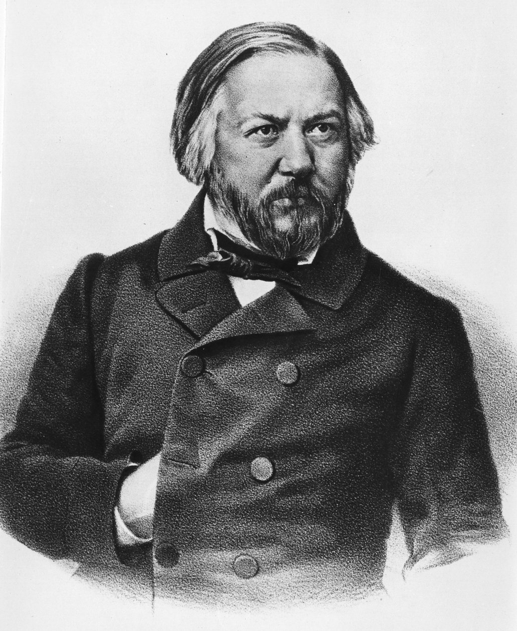 Portret van Mikhail Ivanovich Glinka 1804-1857 Componist Russisch. door Unknown artist