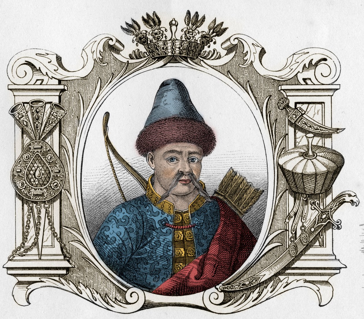 Portret van de Mongoolse monarch Timur (Tamerlane) (1336-1405) - Tamerlan (1336-1405) (of Timur Lang, 