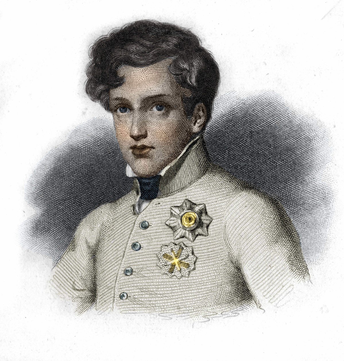 Portret van Napoleon II, zoon van Napoleon I, Hertog van Reichstadt (1811-1832). door Unknown artist