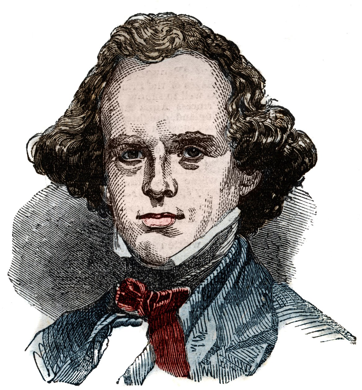 Portret van Nathaniel Hawthorne (1804-1864), Amerikaanse schrijver. door Unknown artist