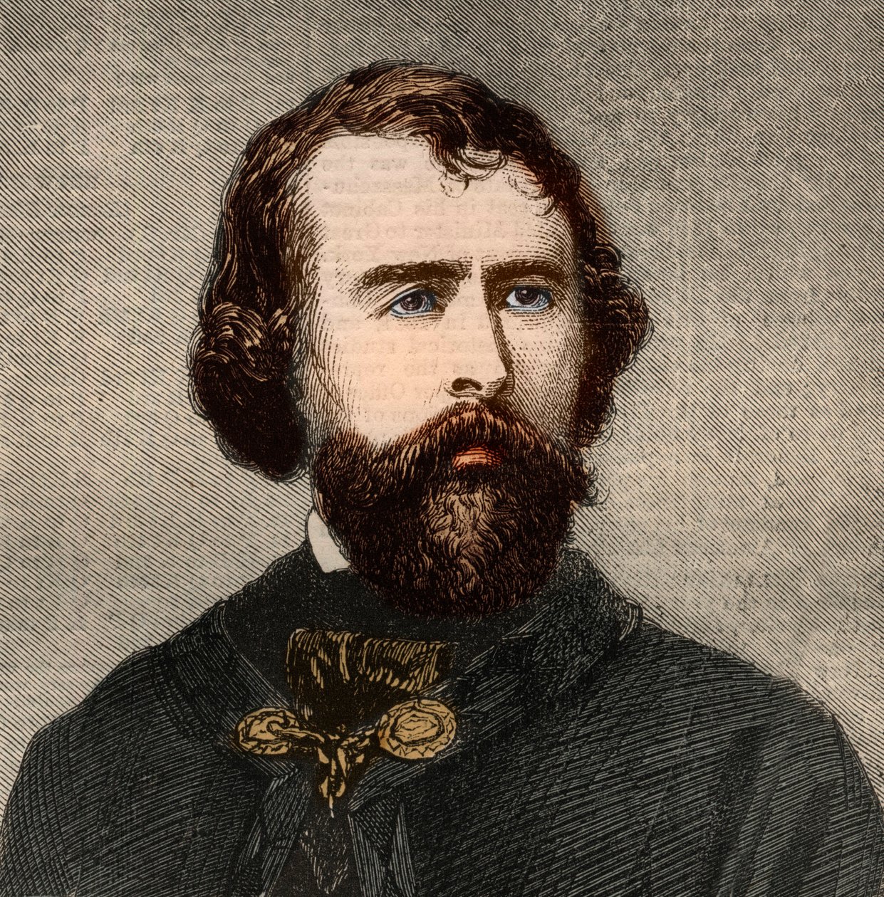 Portret van Nathaniel Parker Willis, Amerikaanse schrijver. Gravure in 