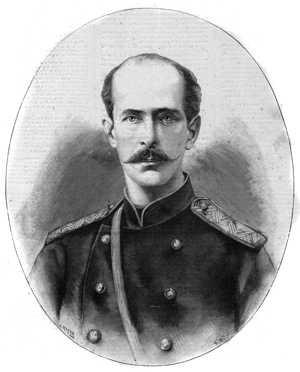 Portret van Nicholas Maximilianovich van Leuchtenberg, hertog van Leuchtenberg en prins Romanovsky - Het illustere dagboek van 1891 door Unknown artist