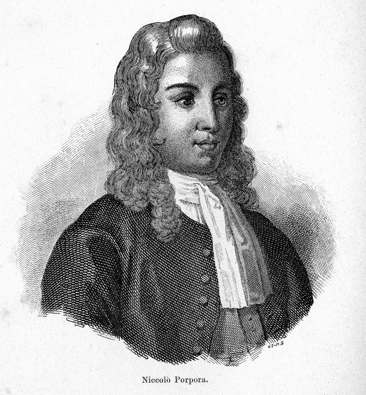 Portret van Nicola Porpora (1686 - 1768) Italiaanse componist door Unknown artist