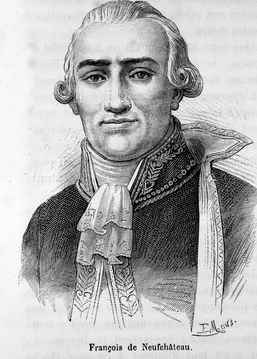 Portret van Nicolas Louis Francois de Neufchateau (1750-1828), Franse schrijver en politicus door Unknown artist
