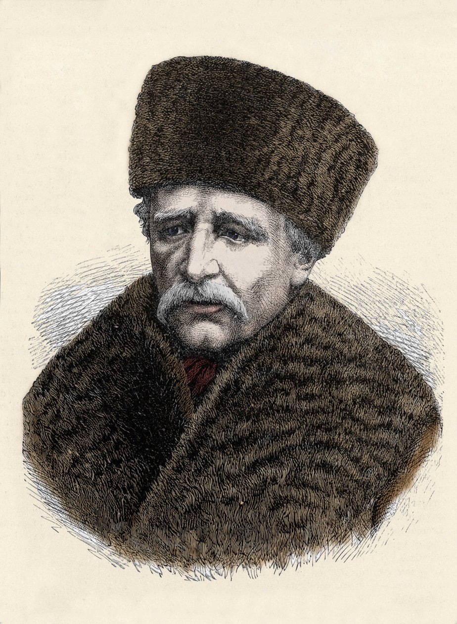 Portret van Nils Adolf Erik (Eric) Baron Nordenskjold (Nordenskiold) (1832-1901), Zweedse natuuronderzoeker en ontdekkingsreiziger. Gravure uit het einde van de 19e eeuw. door Unknown artist