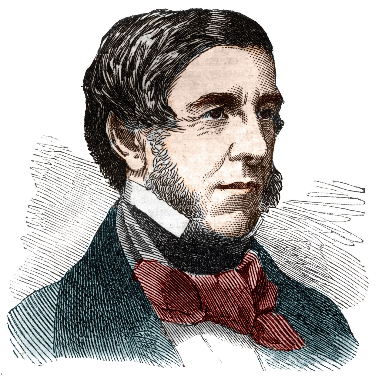 Portret van Oliver Wendell Holmes (1809-1894), Amerikaanse schrijver, arts, essayist en dichter. door Unknown artist
