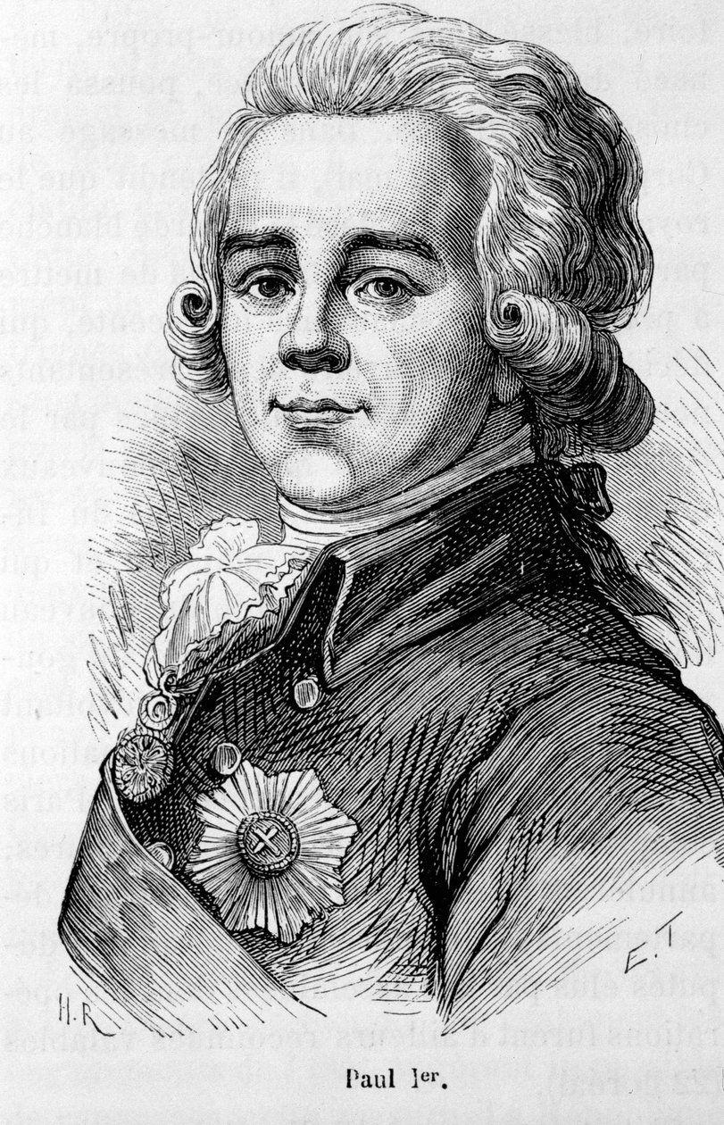 Portret van Paul I Petrovich (1754-1801), Tsaar van Rusland door Unknown artist